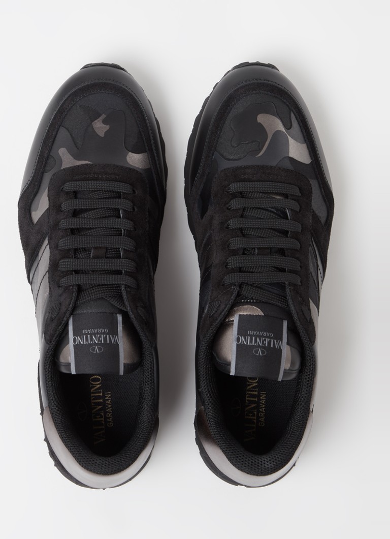 Valentino Garavani bőr Rockrunner cipő velúr részletekkel