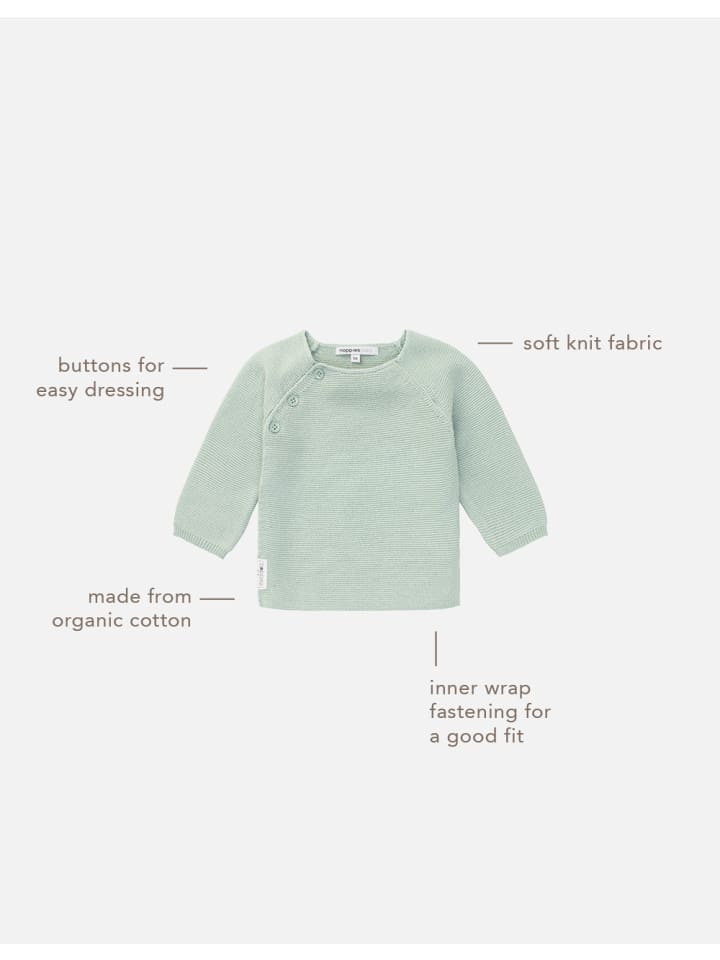 Noppies Strickjacke Pino in Grey Mint günstig kaufen