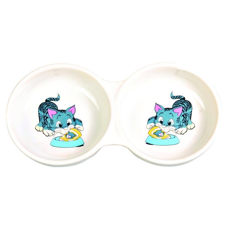 Trixie Futternäpfe Trixie Doppelnapf mit Motiv, 2 x 150 ml