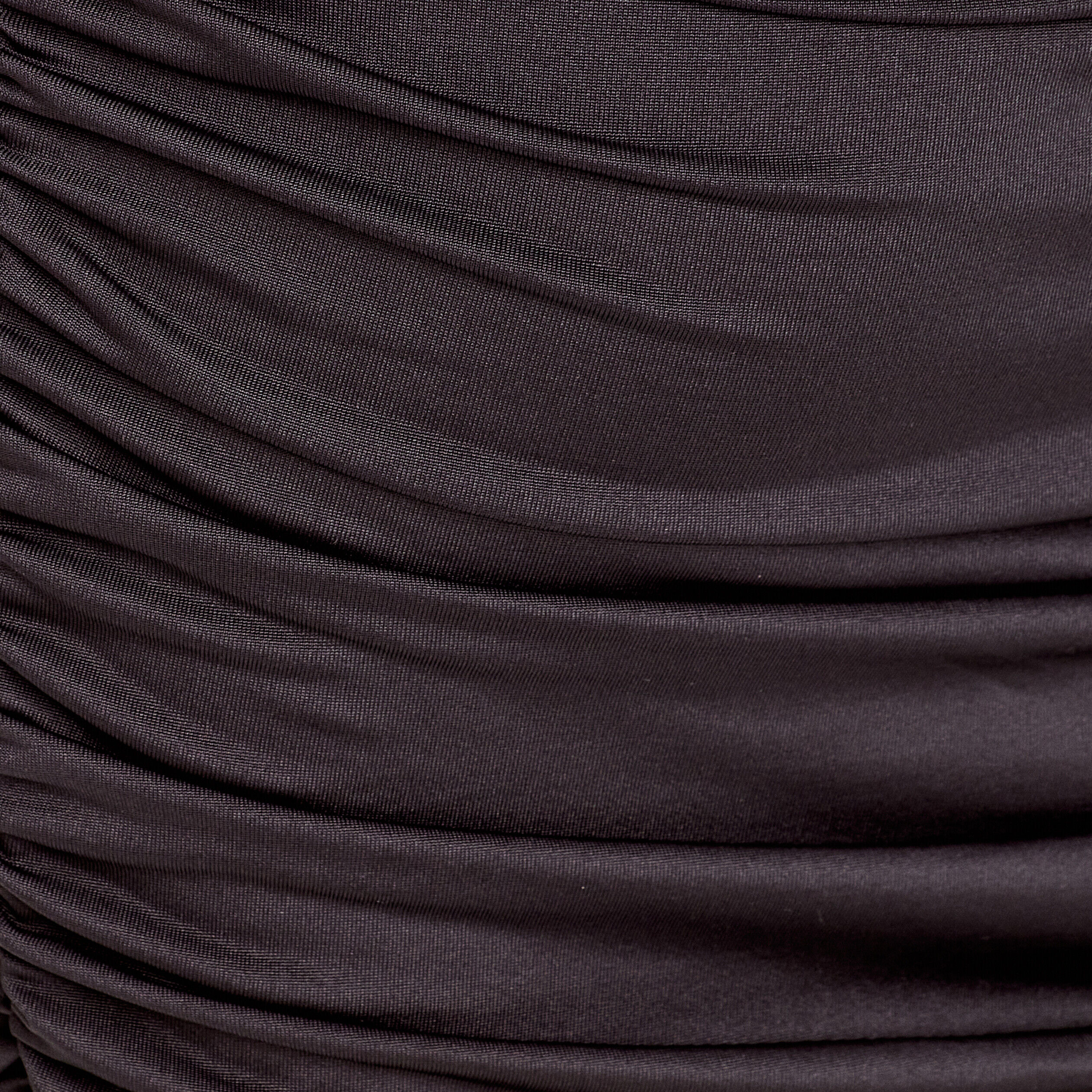Robe moulante drapée satin noir femme | Cache Cache