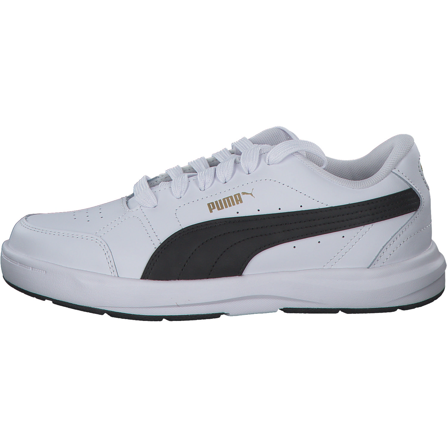 Puma Evolve Court Jr. 389144, Schnürschuhe, puma white/puma black/puma gol
