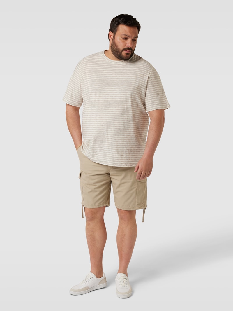 PLUS SIZE Cargoshorts mit Tunnelzug Modell 'MARLEY' in beige