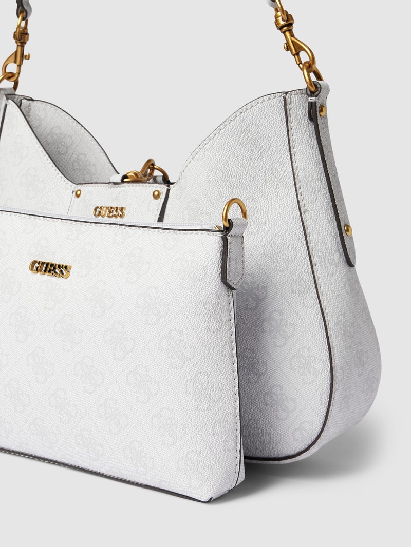 Hobo Bag mit Allover-Print Modell 'BRENTON' in graphit
