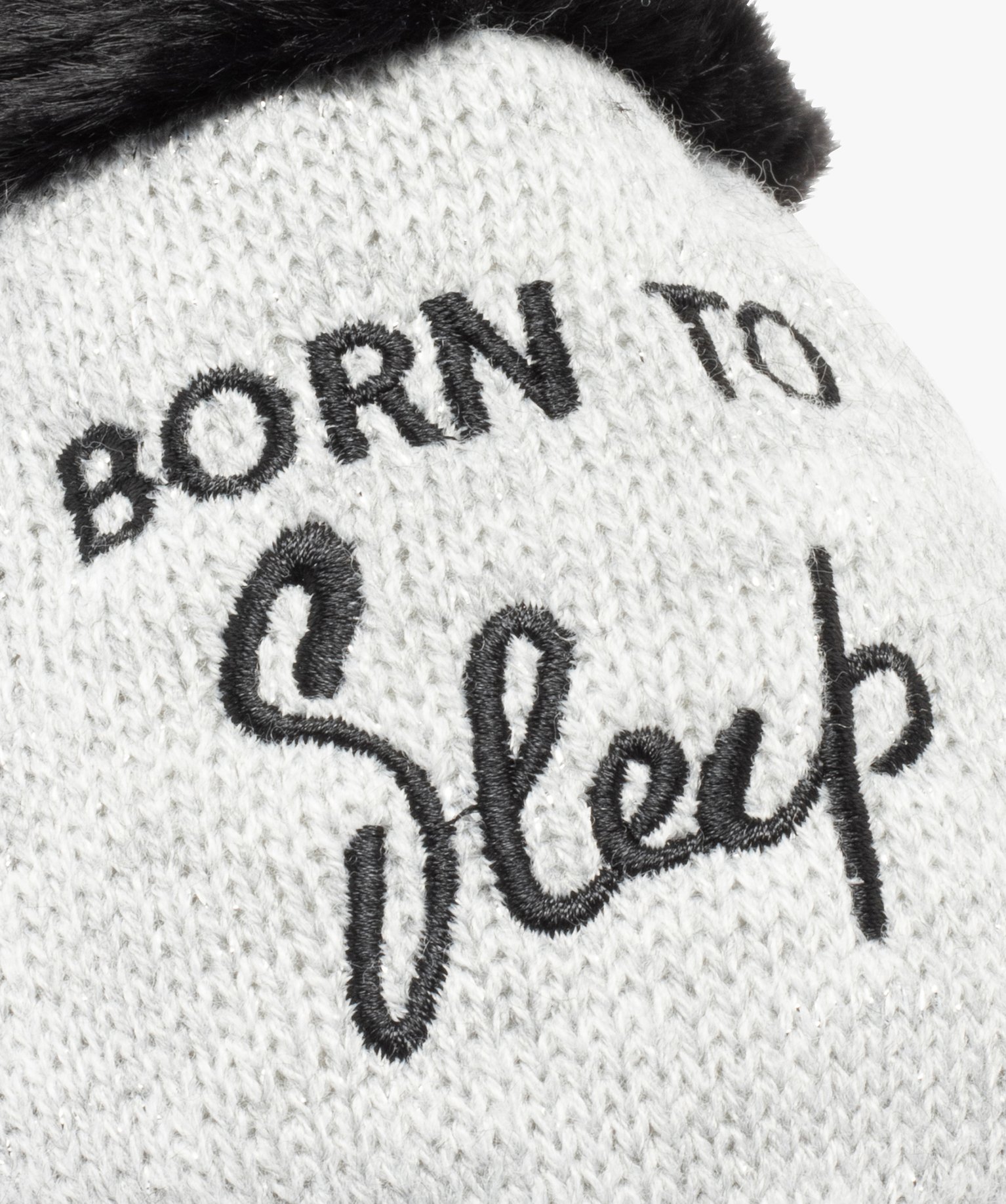 Chaussons femme mules plates brodées Born to sleep | GEMO