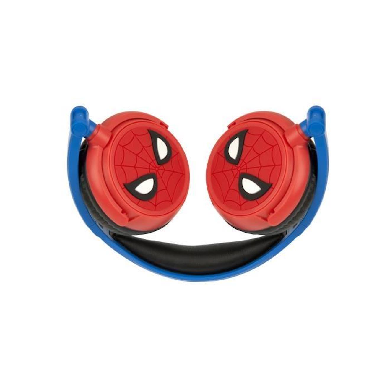 Casque stéréo filaire pliable SpiderMan rouge