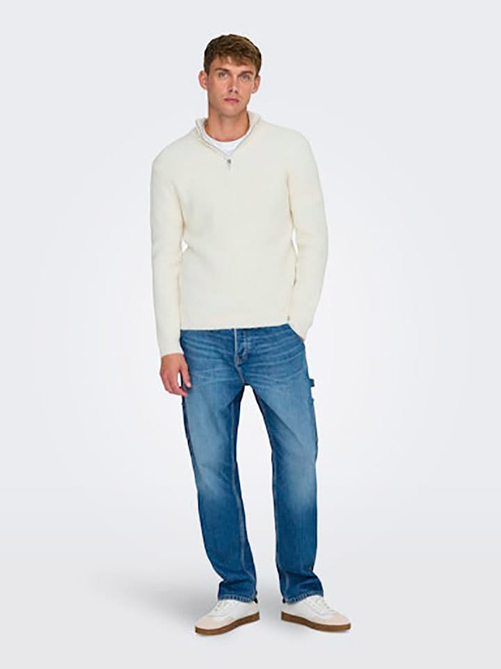 ONLY & SONS Pullover in Creme günstig kaufen