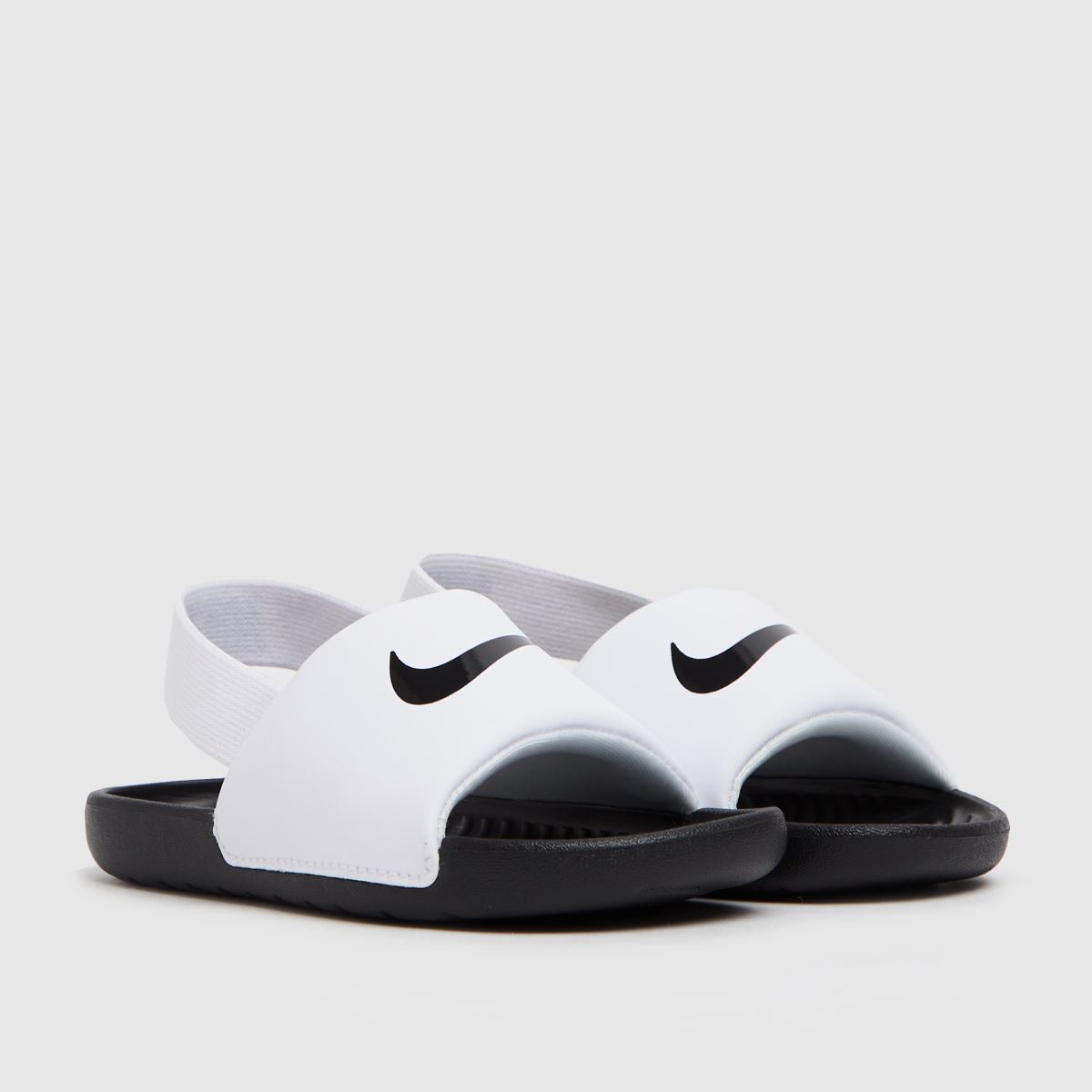 Nike vita och svarta Kawa-sandaler för småbarn