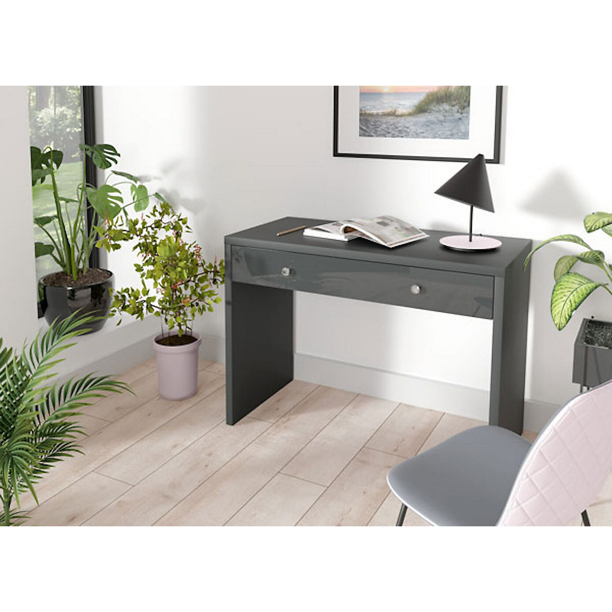 Schreibtisch Computertisch Irun 110x50x78cm mit Schublade