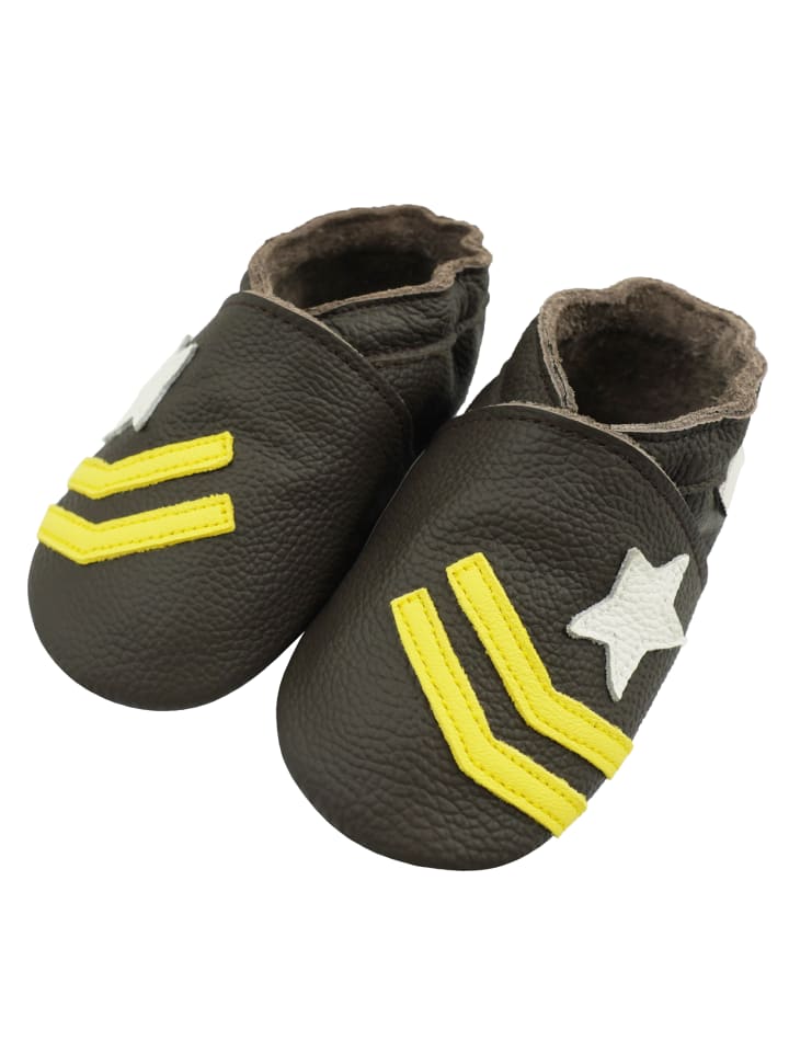Yalion Leder-Krabbelschuhe 