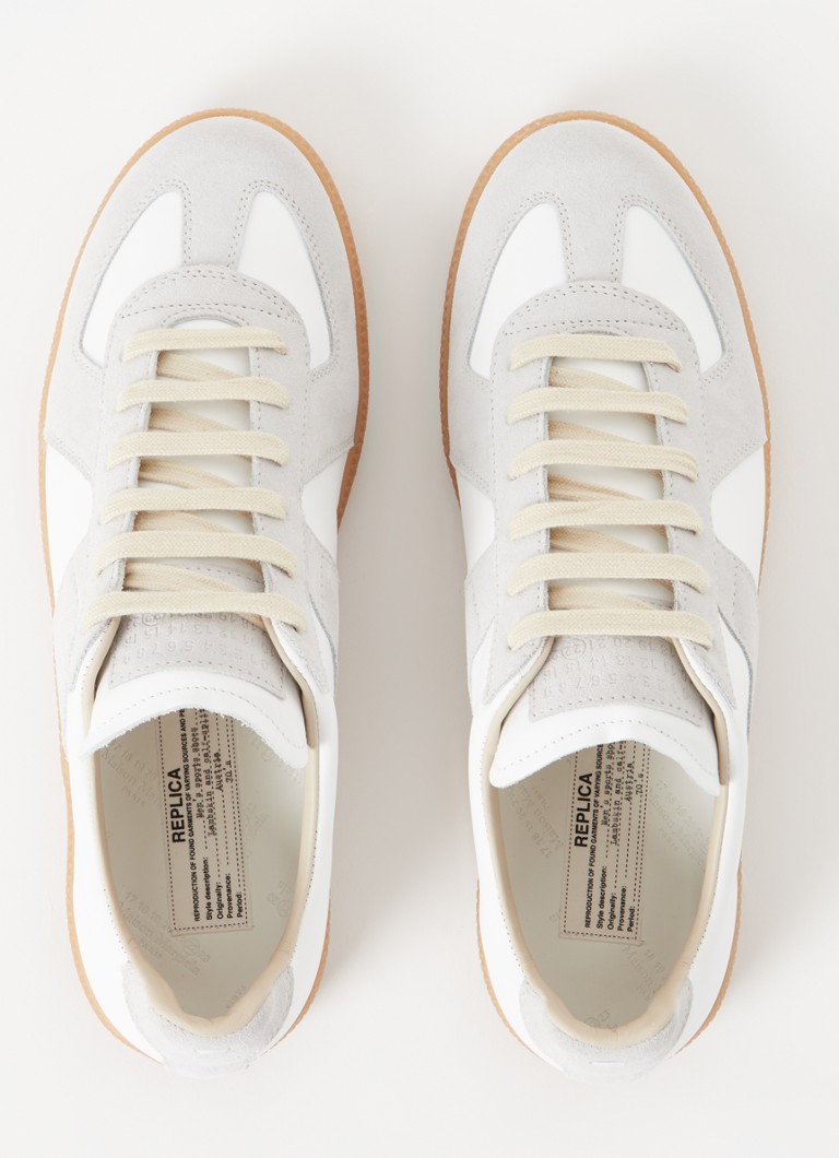 Maison Margiela Replica calfskin sneaker with suede details