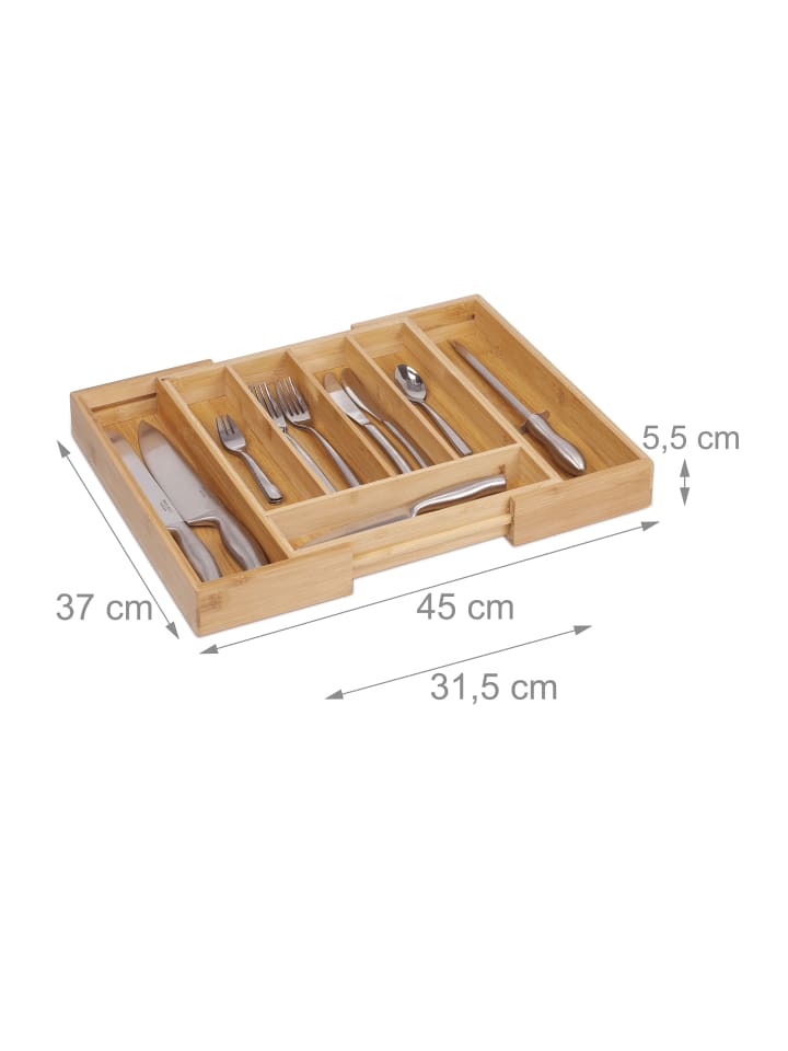 relaxdays Besteckkasten in Natur günstig kaufen onesize