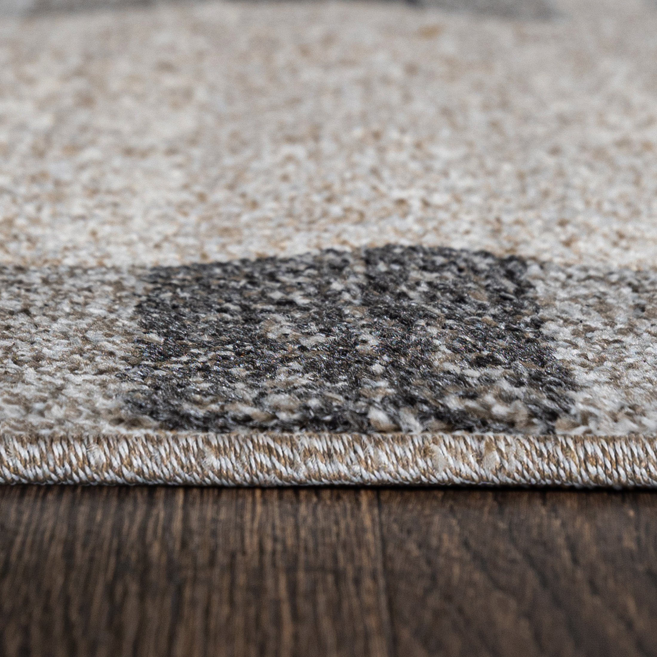 Läufer Läufer Flurläufer Modern für Vorzimmer, Küche - Beige, Mazovia, 120 x 100 cm, Kurzflor, Meterware, Höhe 10 mm, Kurzflor - niedrige Florhöhe