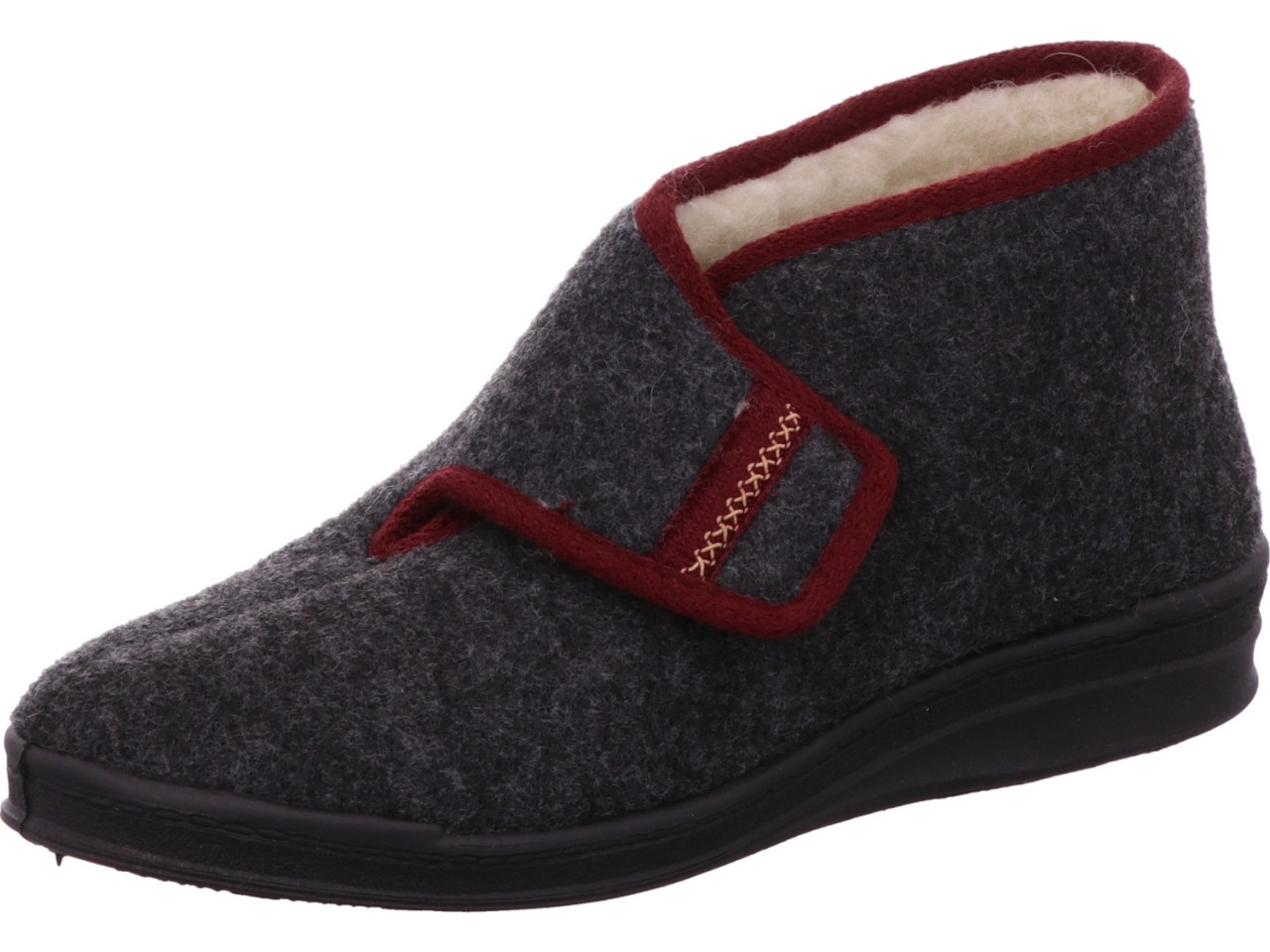 QUICK SCHUH Hausschuhe schwarz DaHaussch.h.SchaftWF