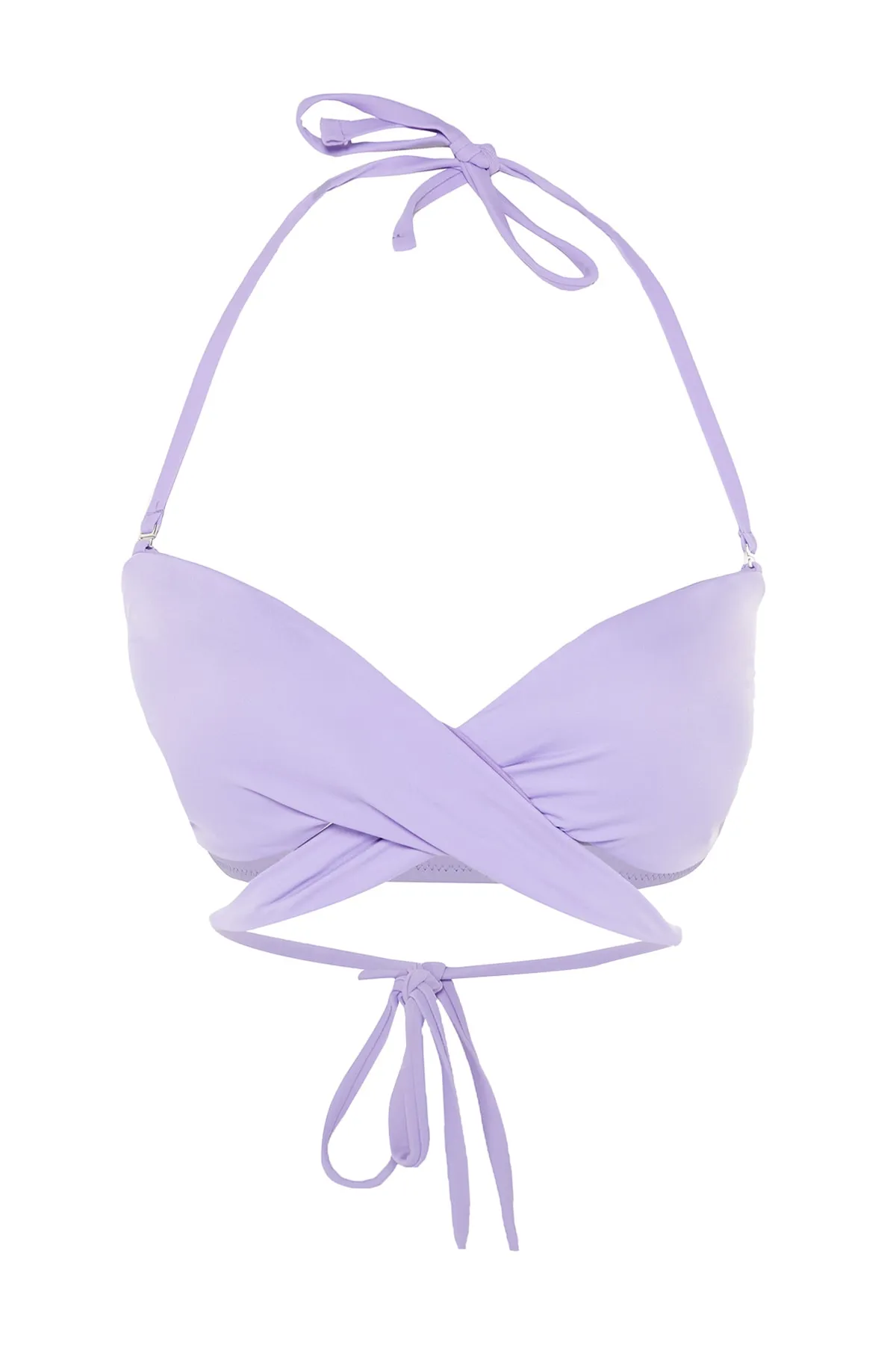 Trendyol Collection  Fliederfarbenes Bralette-Bikinioberteil zum Binden TBESS23BU00204