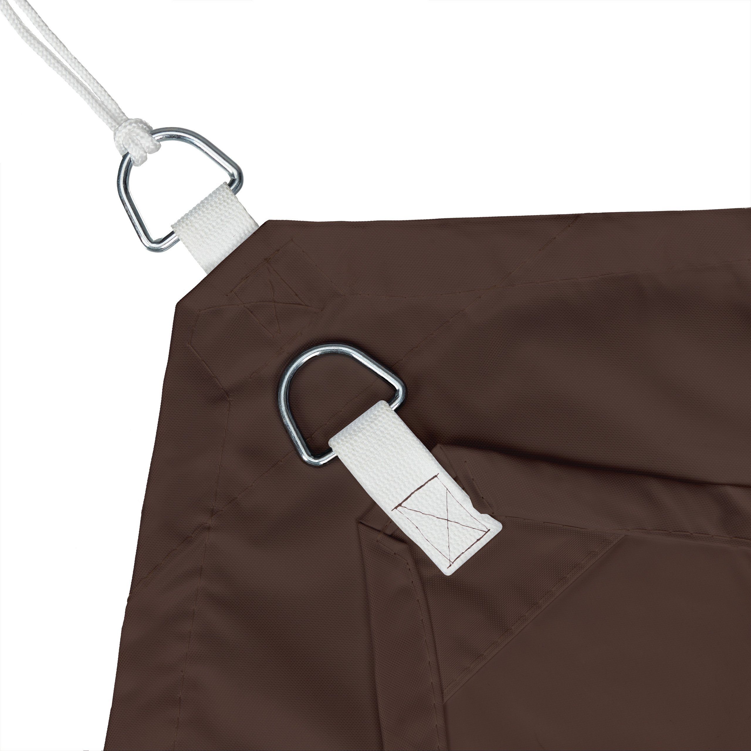 relaxdays Sonnensegel Rechteck Sonnensegel in Braun, 2,5 x 3,5 m