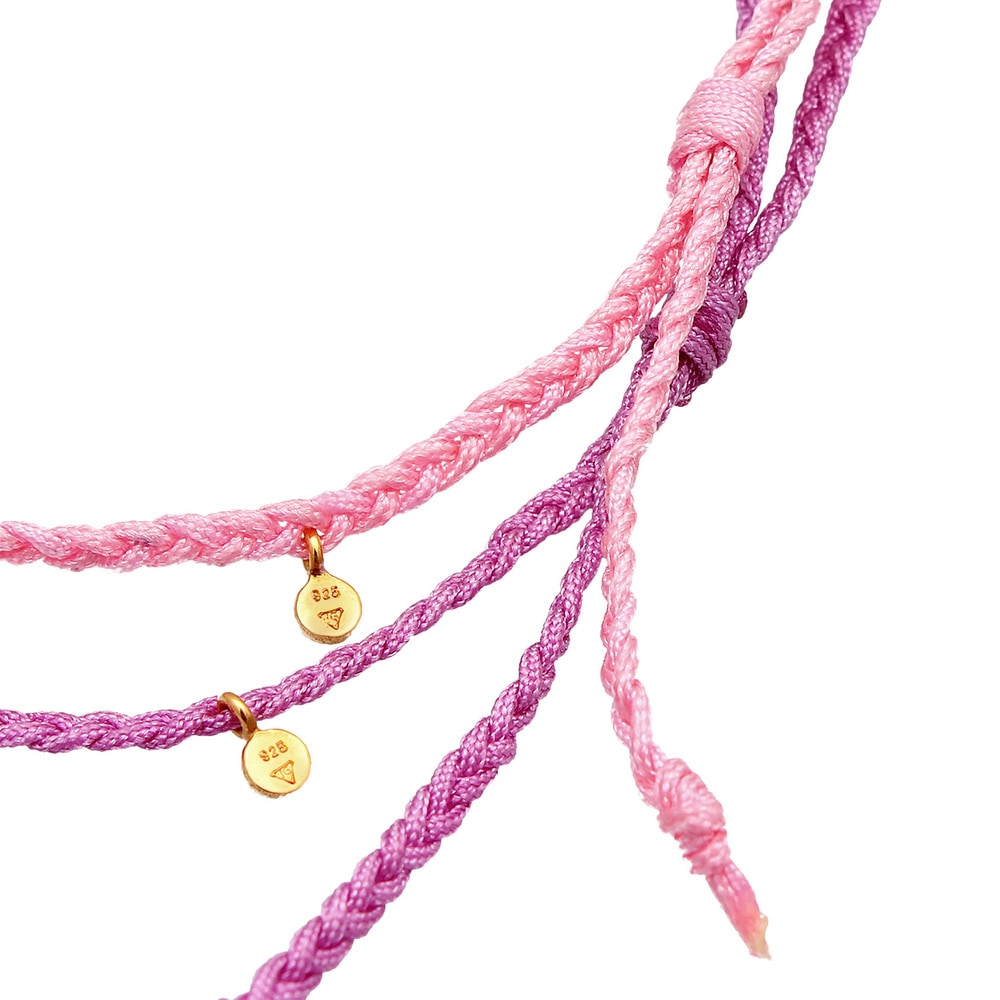 Elli Elli Bracelet de Cheville Ensemble de rubans en nylon pour dames - Perles à motif Bijoux
