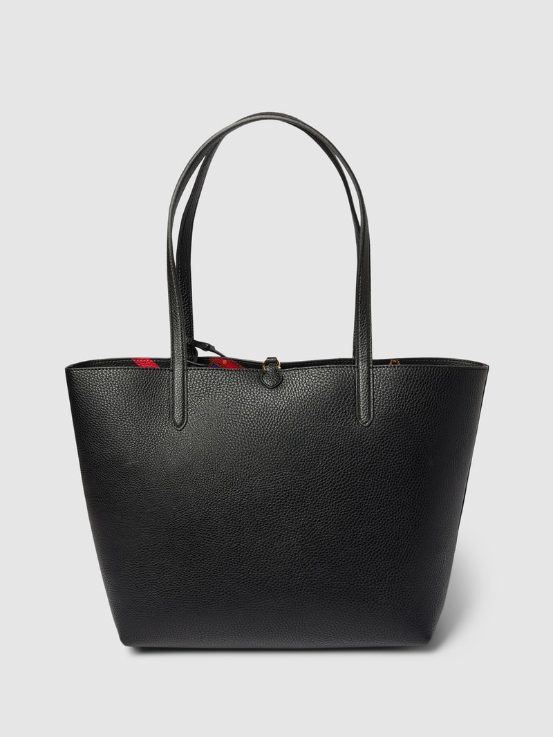 Shopper mit Label-Details in schwarz