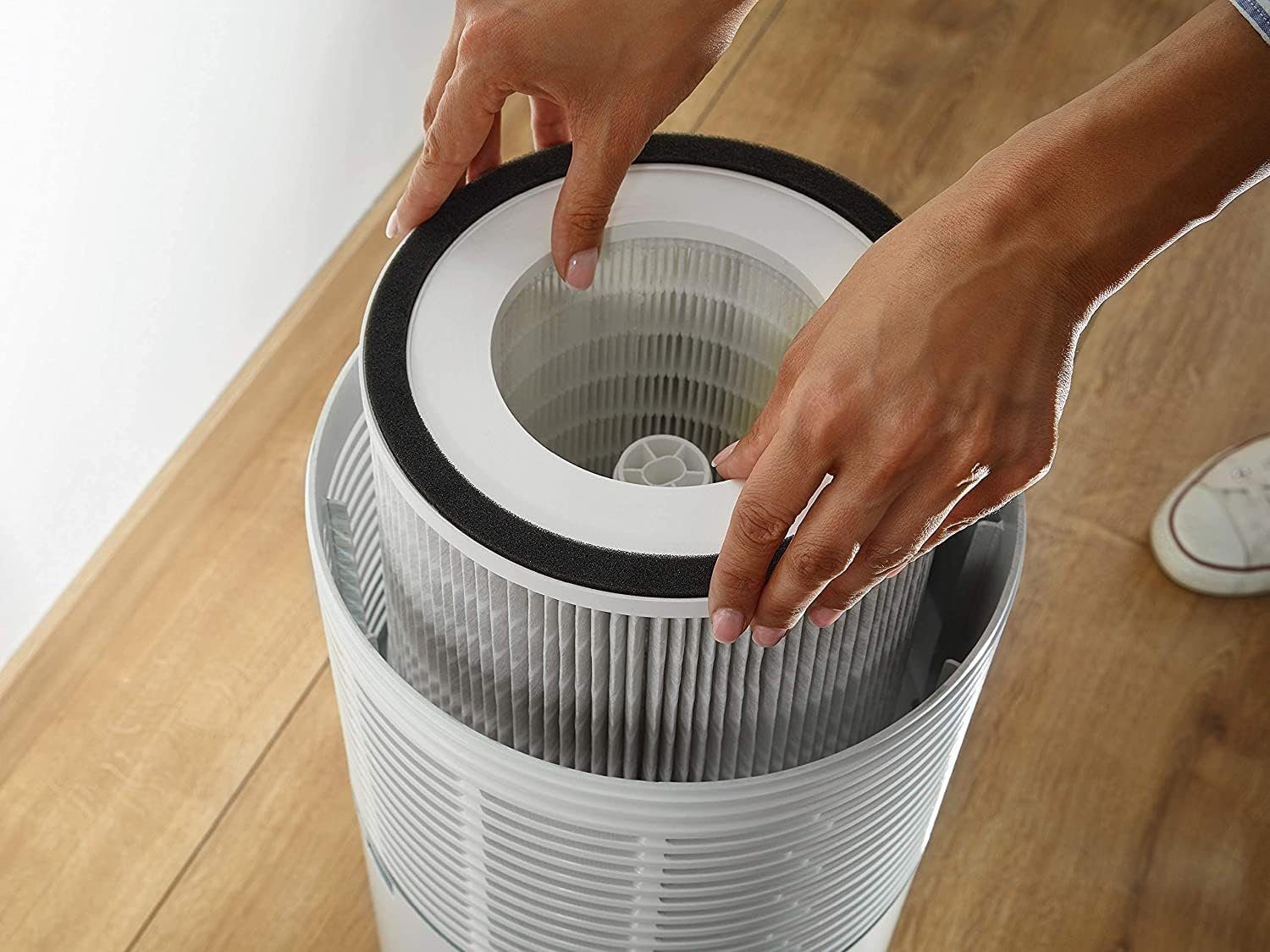Soehnle Luftreiniger Luftreiniger Airfresh Connect 500 Bluetooth Allergiker CADR 300m³/h, für 78 m² Räume, Air Purifier Raucherzimmer Luftfilter Zuhause Timer per App Philips