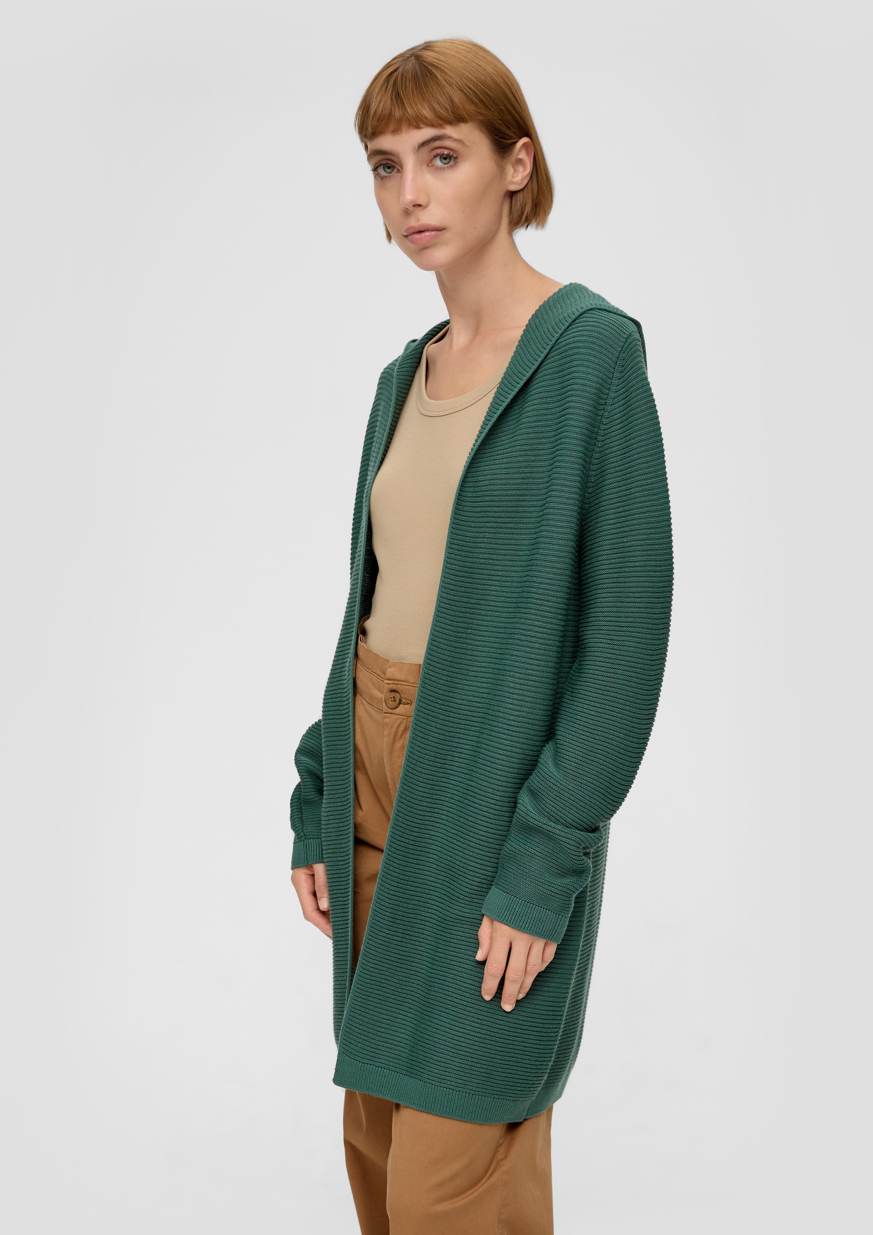 Long Cardigan in Rippstrick-Qualität  2134423-6733