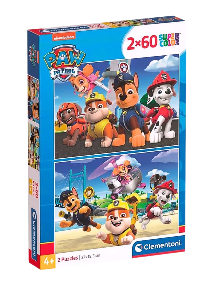 Paw Patrol 2x60tlg. Kinderpuzzle Paw Patrol in Bunt günstig kaufen 27