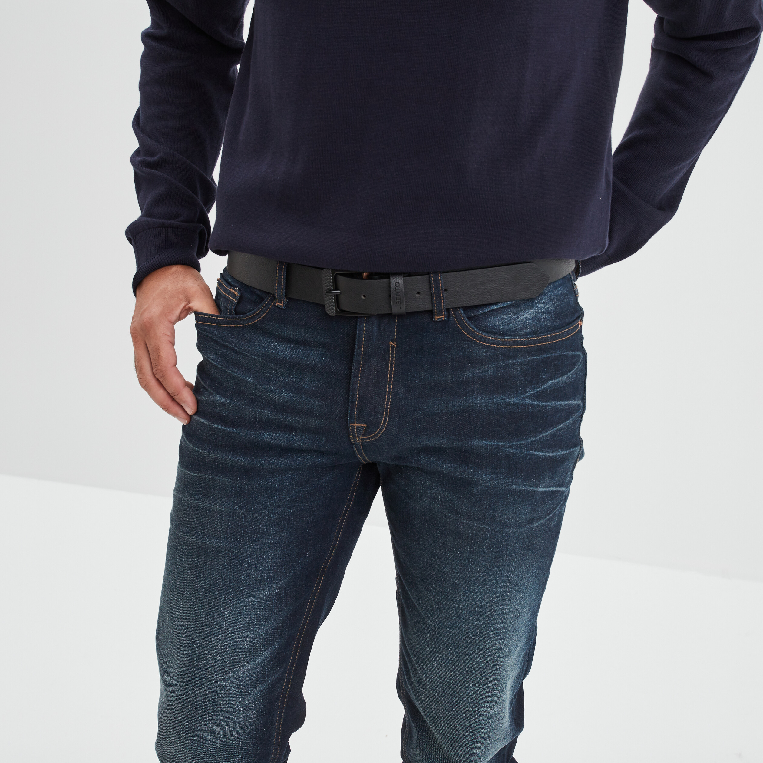 Ceinture noir homme | La Halle
