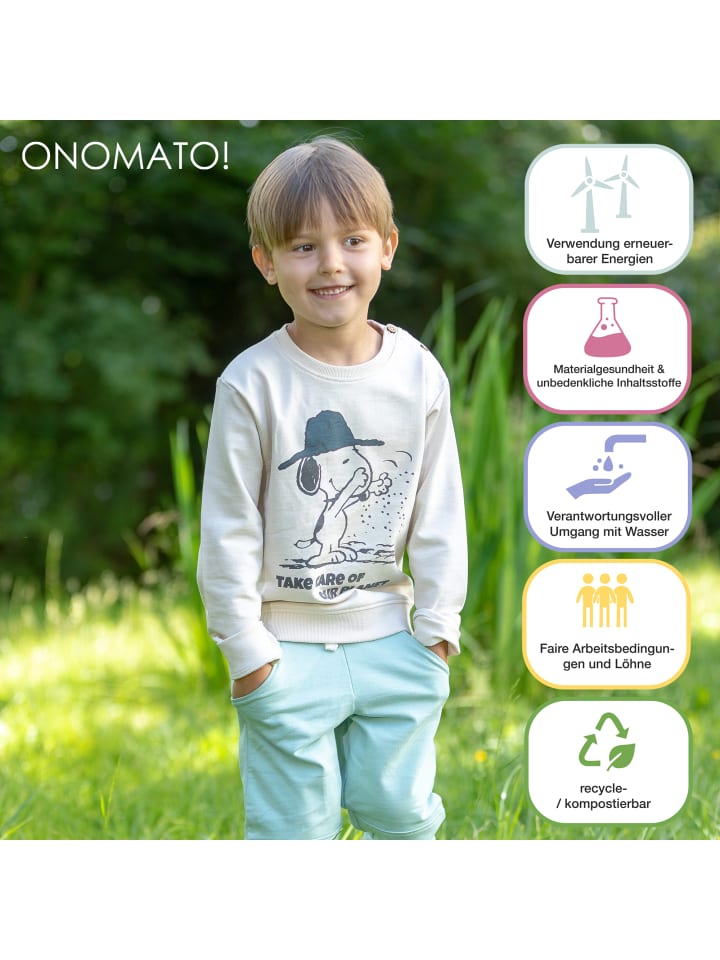 ONOMATO! Pullover Sweatshirt Peanuts Snoopy Cradle to Cradle in Beige günstig kaufen