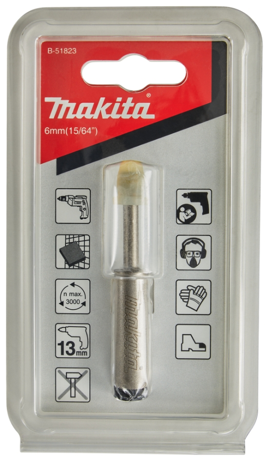 Makita Accessories B-51823 Suhi diamantni sveder 6x20 mm