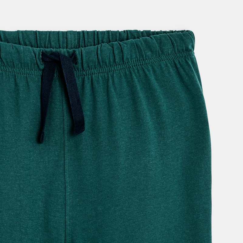 Pyjama 2 pièces en jersey vert garçon