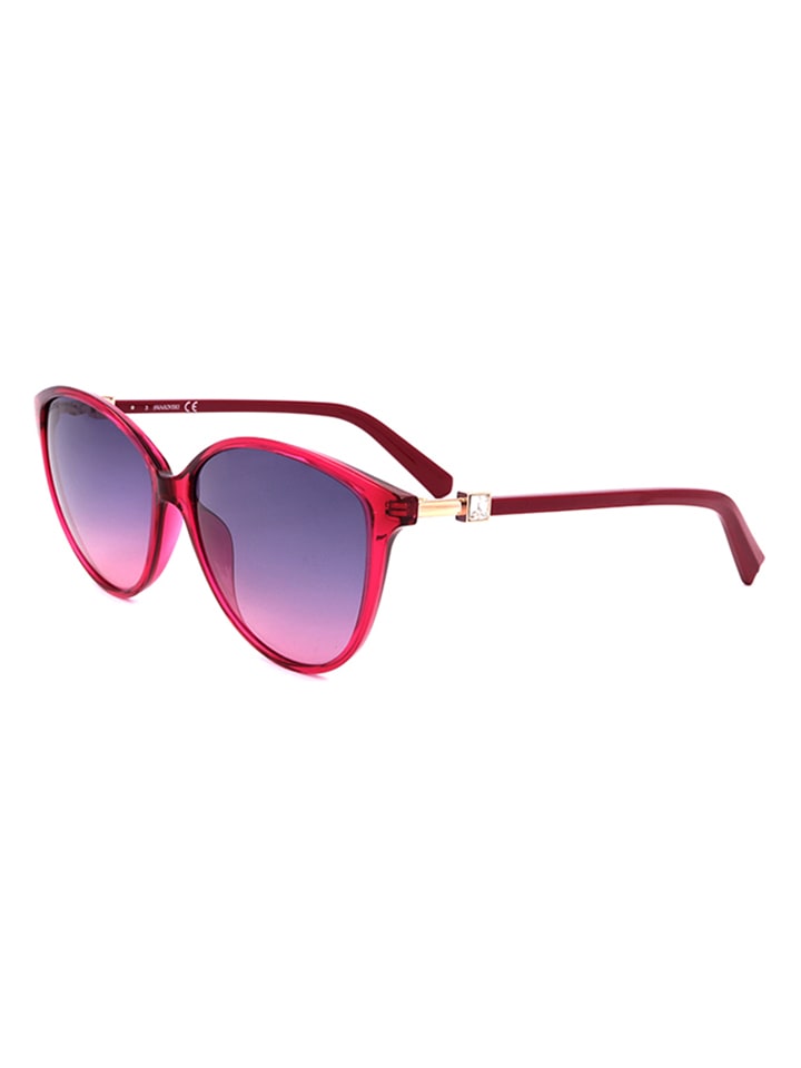 Swarovski Damen-Sonnenbrille in Rot/ Blau günstig kaufen 58