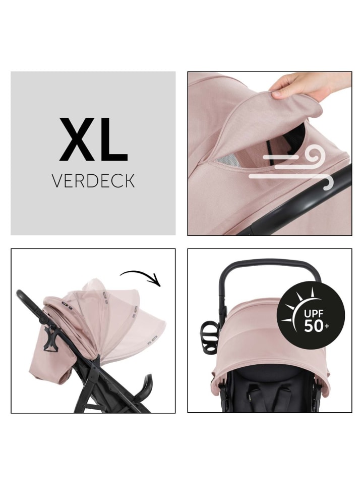 Hauck Buggy Rapid 4D (bis 25 kg) - XL Verdeck & All-Terrain in schwarz,grau günstig kaufen onesize