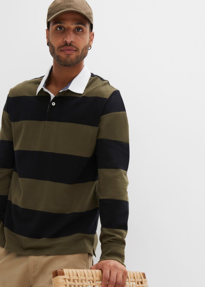 Rugby-Poloshirt, Langarm