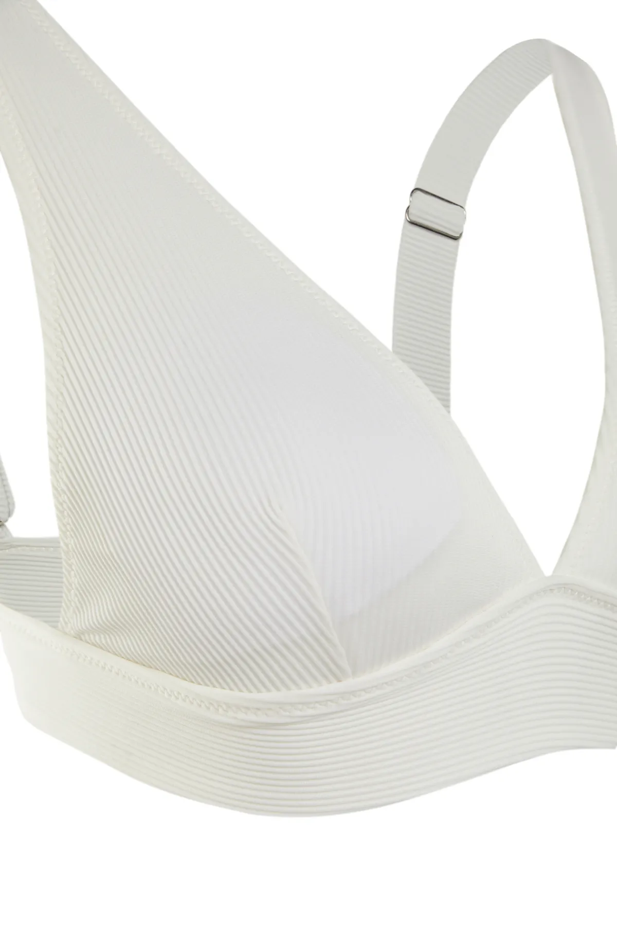 Trendyol Collection  Ecrufarbenes strukturiertes Triangel-Bikinioberteil für die Brautmode TBESS22BU0017