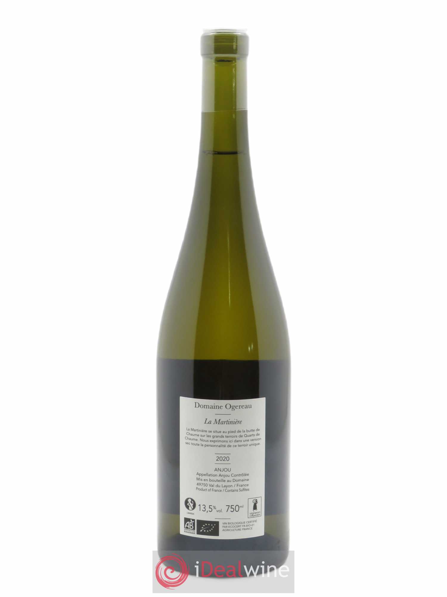 Anjou La Martinière Domaine Ogereau  2020 - Lot de 1 Bouteille