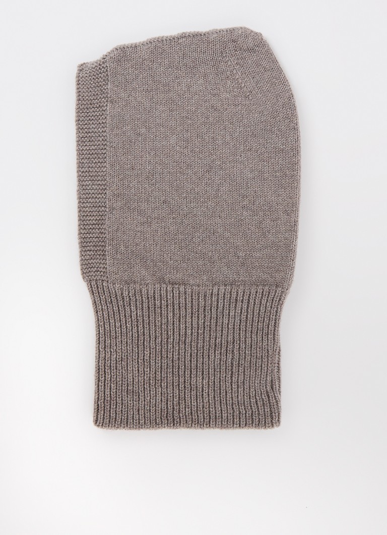 Pălărie tip balaclava din tricot fin Hvid