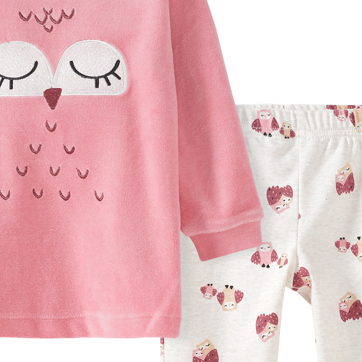 Baby Nicki-Schlafanzug mit Eulen-Motiv