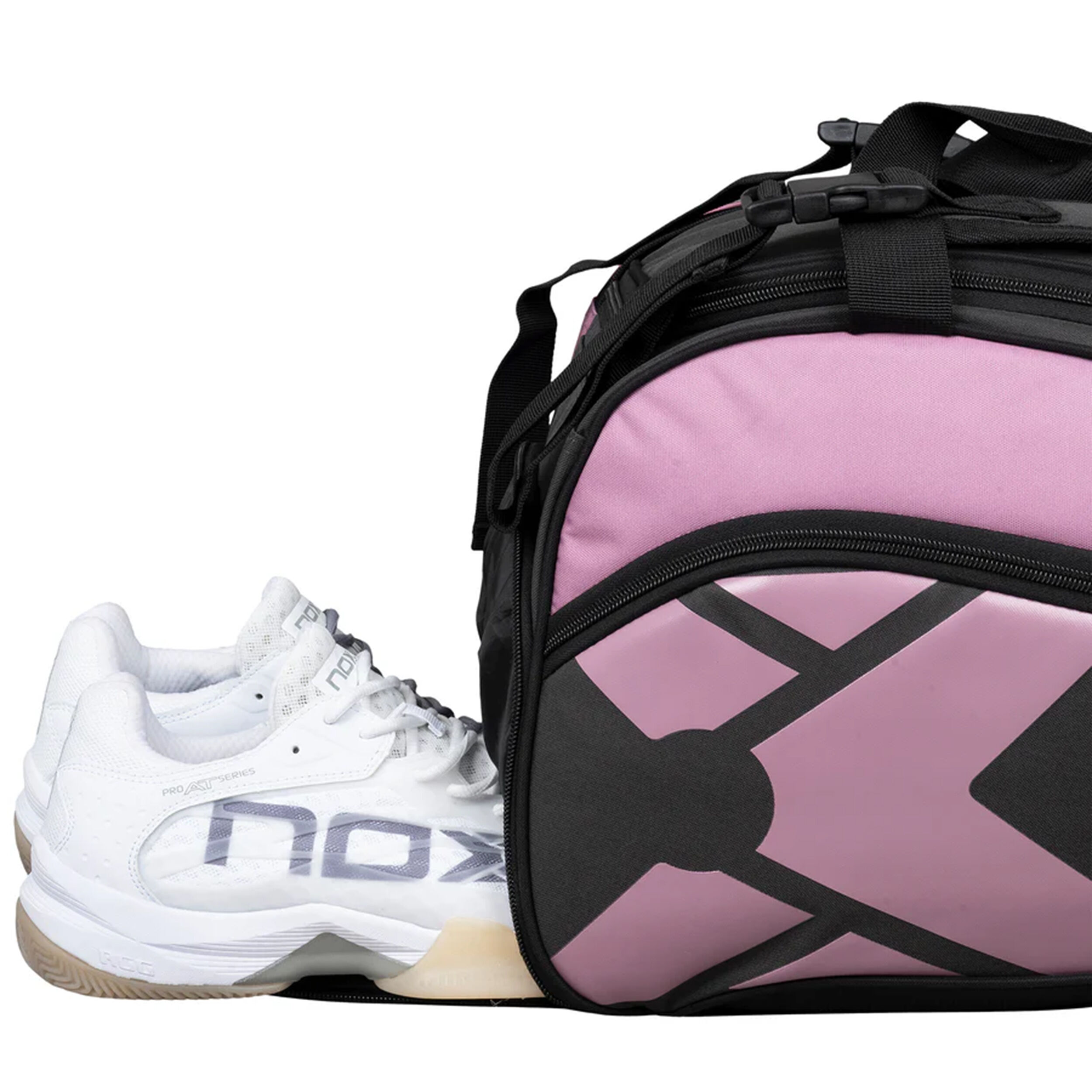 Padelschlägertasche - Grau, Pink