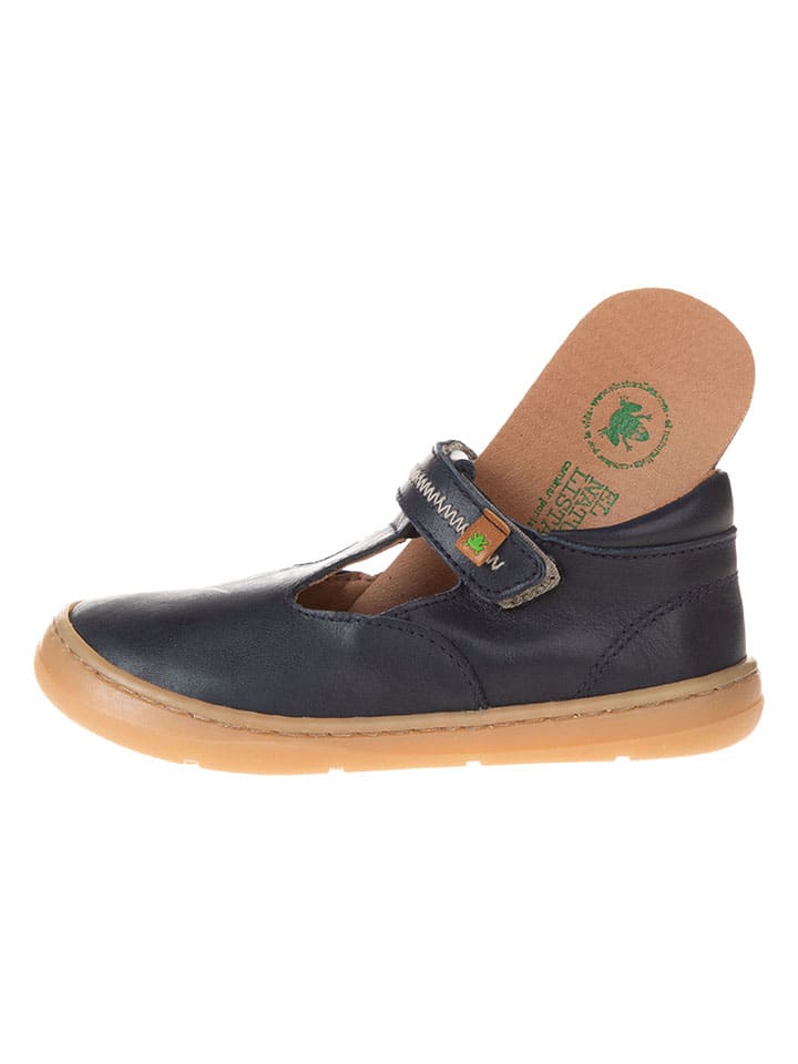 El Naturalista Leder-Ballerinas in Dunkelblau günstig kaufen
