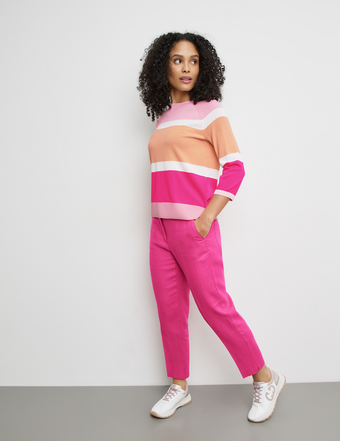 3/4 Arm Pullover mit Colourblocking