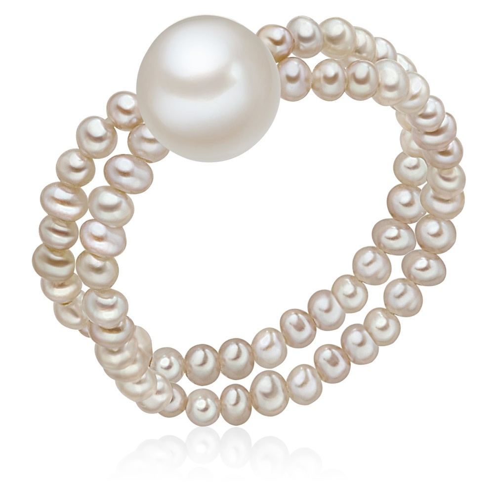 Valero Pearls Bague avec perle Perle de culture d'eau douce Perle de culture d'eau douce en Arg Bague