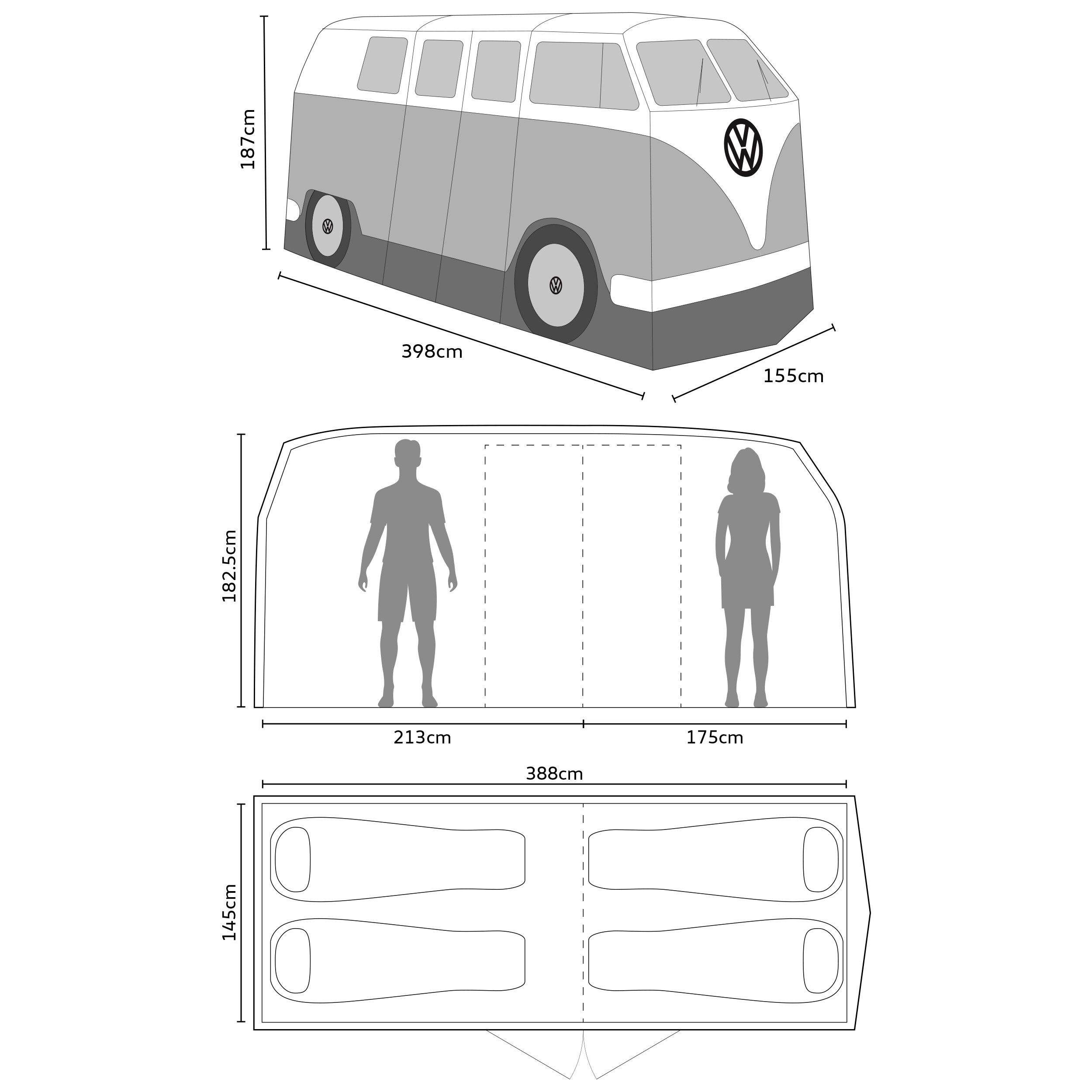 Volkswagen T1 Camper Van Zelt