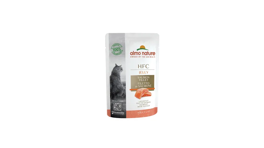 almo nature Katzennassfutter Cat Natural Jelly Lachsfilet 55 g