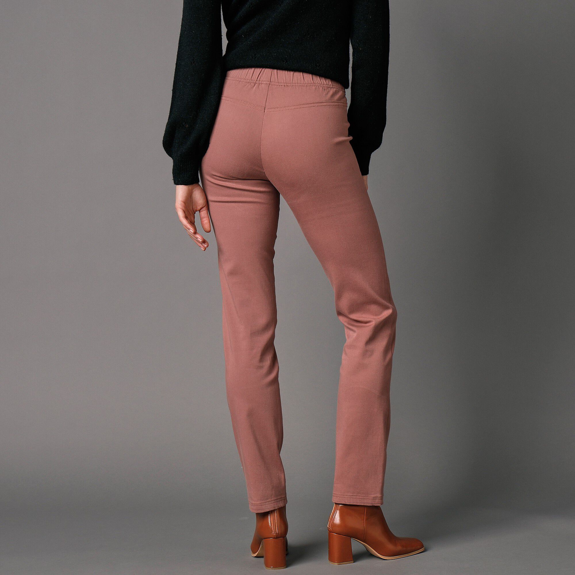 Pantalon sculptant effet ventre plat taille élastiquée