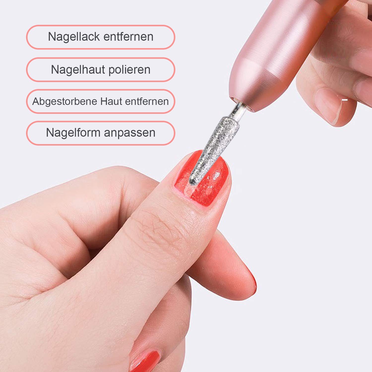 Kpaloft Maniküre-Pediküre-Set, Elektrisch 12-in-1 Nagelfräser Set tragbar USB