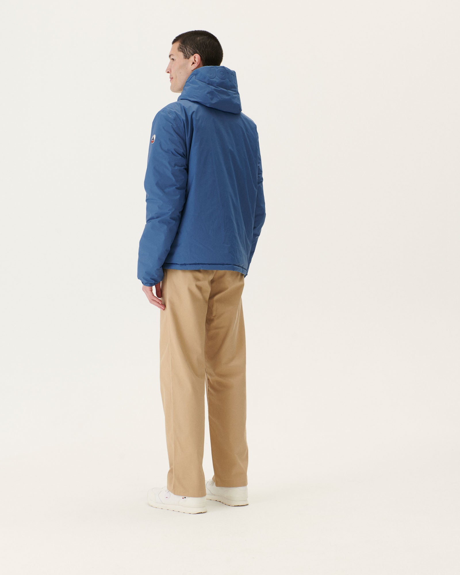 Doudoune réversible à capuche Bleu jeans/Army Bergen