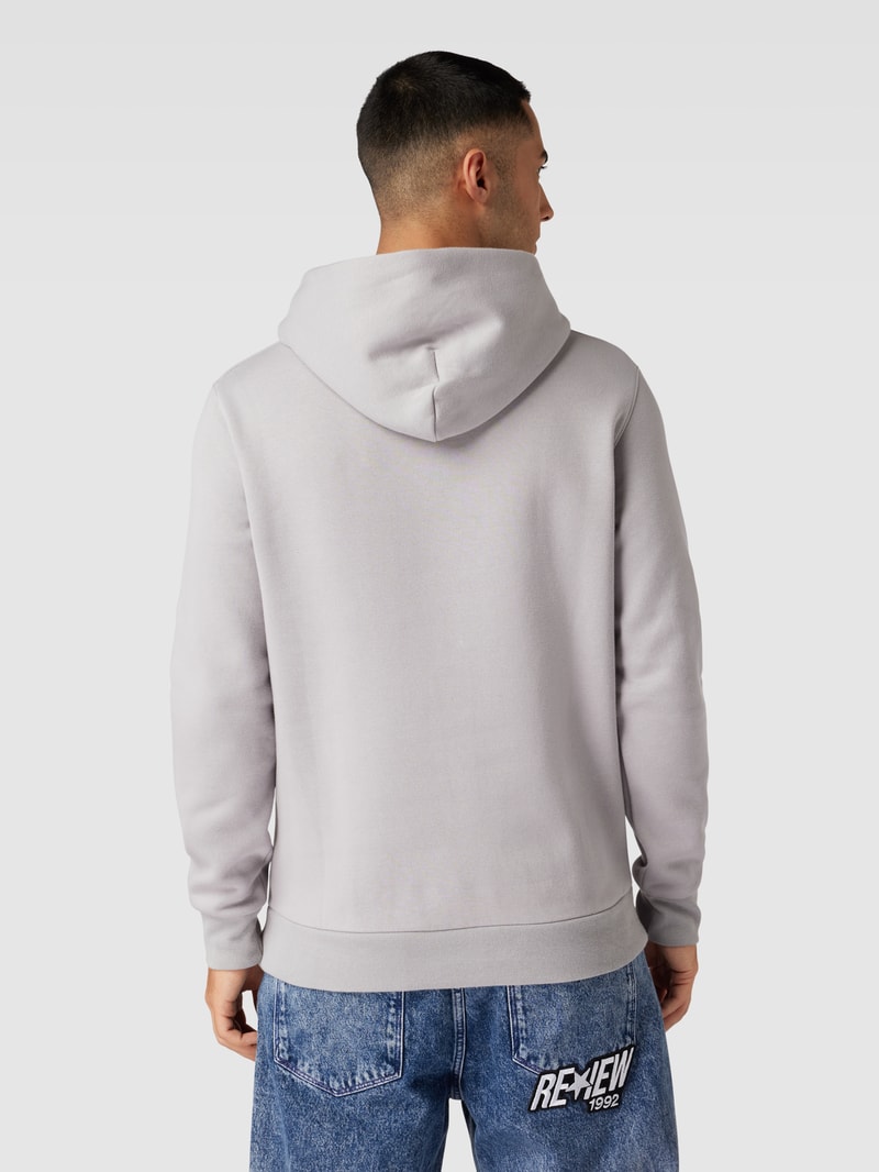 Hoodie mit Logo-Stitchings Modell 'Rochester' in hellgrau