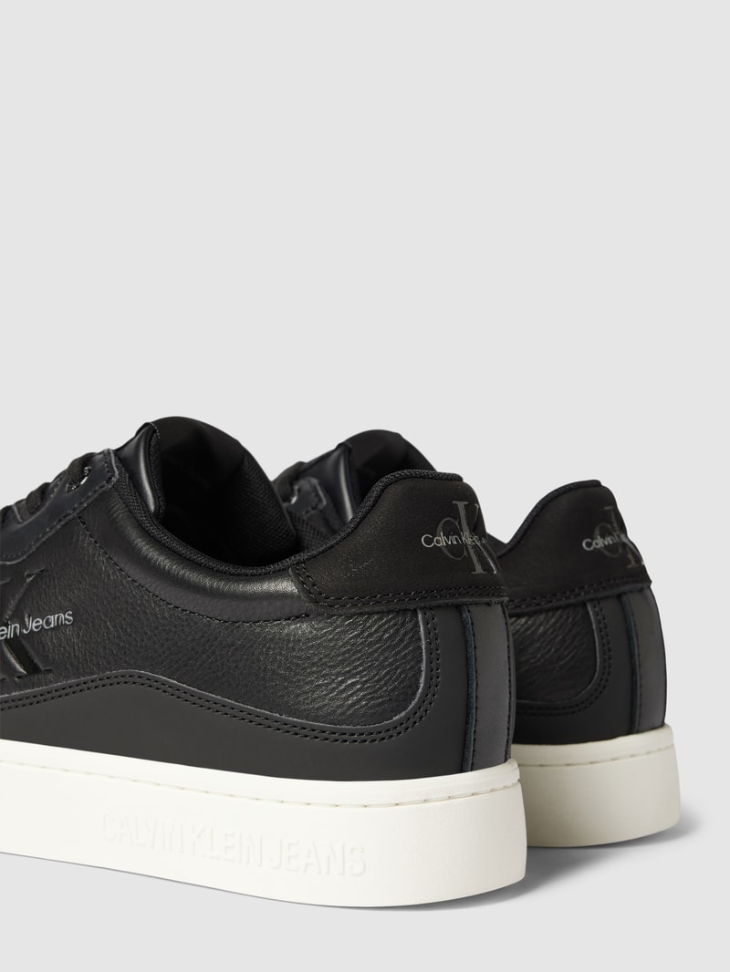 Sneaker aus Leder mit Logo-Prägung Modell 'CLASSIC CUPSOLE' in black