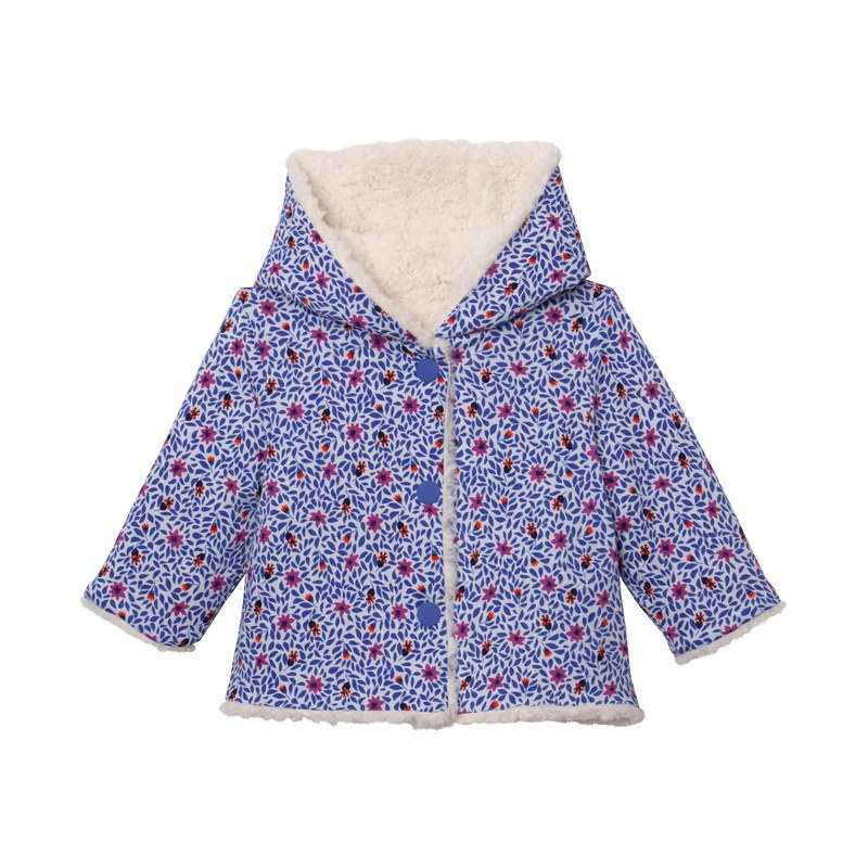 Veste réversible bébé fille micro fleurs beige Catimini