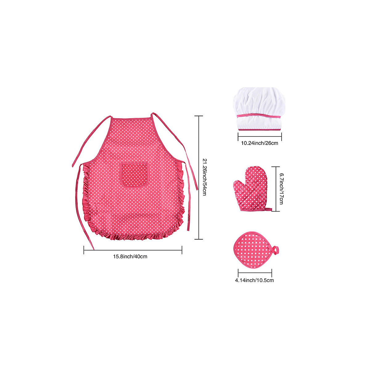 Backkochset für Kinder Kinder Backen Kleidung Kuchen Kleidung Schürze Form Set
