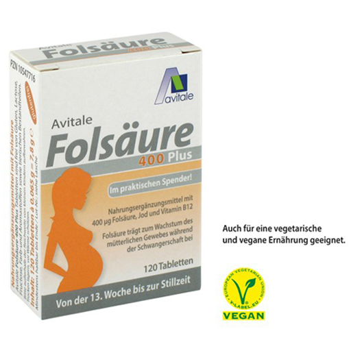 FOLSÄURE 400 Plus B12 Jod Tabletten  120 St  Tabletten