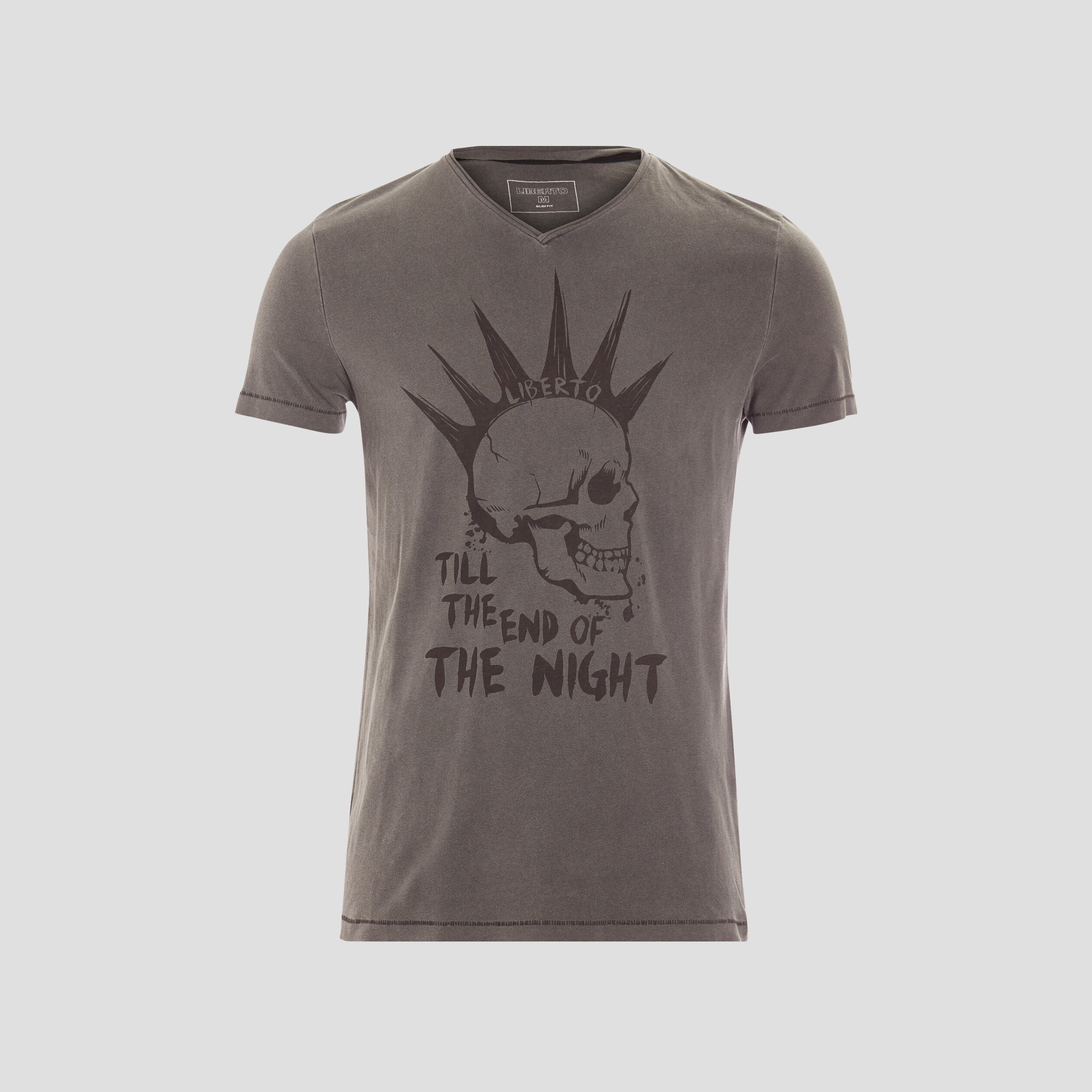 T-shirt ajusté manches courtes gris foncé homme | La Halle